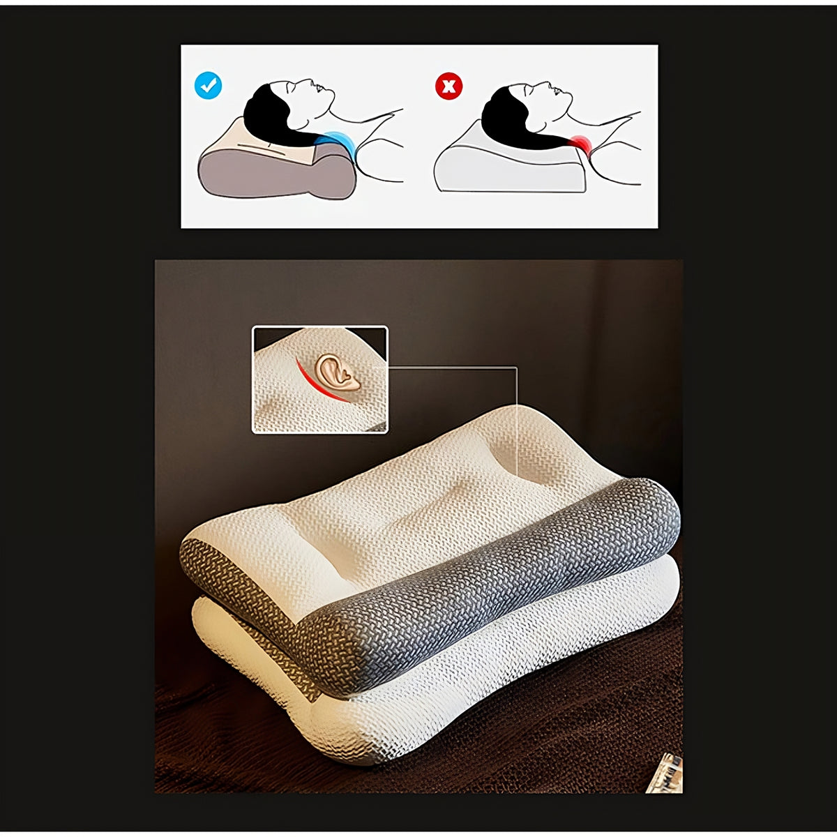 Best Memory Foam Pillow for Neck Pain | Ergonomic Cervical Pillow